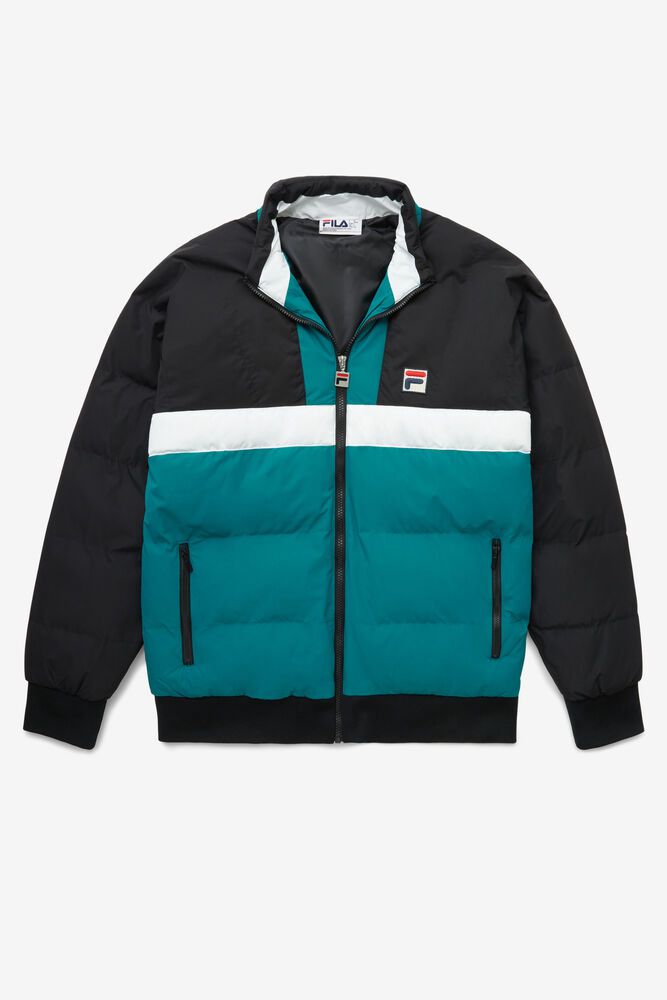 Fila Bunda Panske Fausto Ski Čierne/Modre - UMTDZ5078